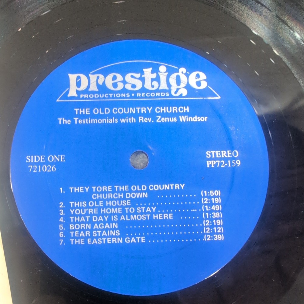 The Testimonials Rev Zenus Windsor The Old Country Church Vinyl LP Record Stereo - Picture 4 of 4